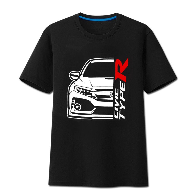 ขายดีcivic-type-r-รถวัฒนธรรม-honda-หัวแดงเครื่องยนต์พิมพ์เสื้อยืดฤดูร้อนคอกลมแขนสั้น-mens-5xl