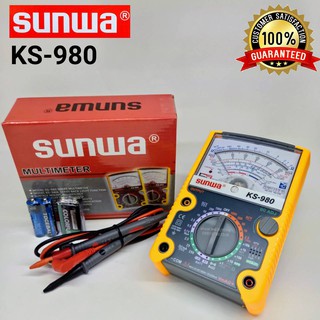 SUNWA KS-980  Multimeter มัลติมิเตอร์เข็ม มิเตอร์วัดไฟ มัลติมิเตอร์แบบอนาล็อก มิเตอร์วัดไฟแบบเข็ม