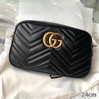 GUCCI Marmont Camera 24 Black ของแท้ 100% [ส่งฟรี]