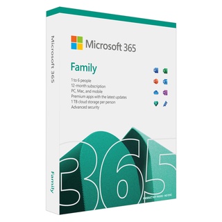 สินค้า [Software] Microsoft 365 Family (M365) English Subscribe 1 Year