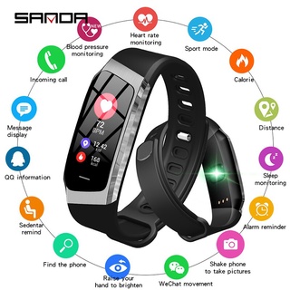 SANDA E18 Smart Watch IP67 Waterproof Heart Rate Monitor Blood Pressure Bluetooth Men Women Smartwatch For Android IOS P