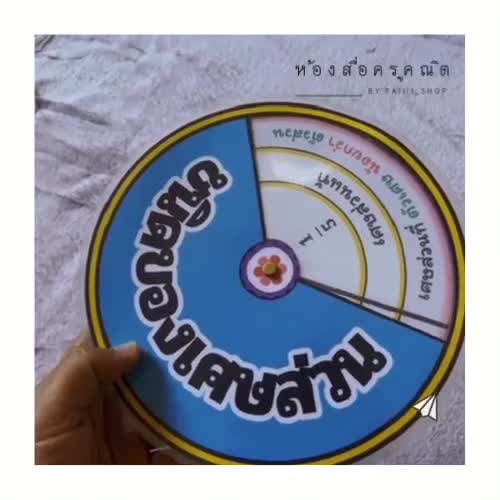 สื่อสอนคณิตศาสตร์-วงล้อชนิดของเศษส่วน