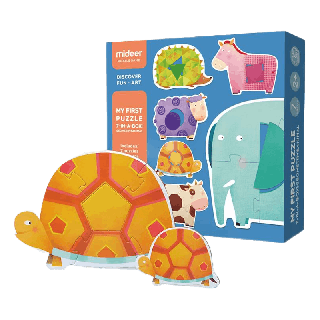 Mideer มีเดียร์ Geometry&Animal Puzzle จิ๊กซอว์รูปสัตว์-2 MD3022