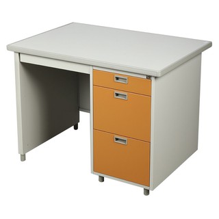 โต๊ะทำงาน โต๊ะทำงานเหล็ก LUCKY WORLD DX-35-3-EG 100 ซม. สีน้ำตาล เฟอร์นิเจอร์ห้องทำงาน เฟอร์นิเจอร์ ของแต่งบ้าน DESK STE
