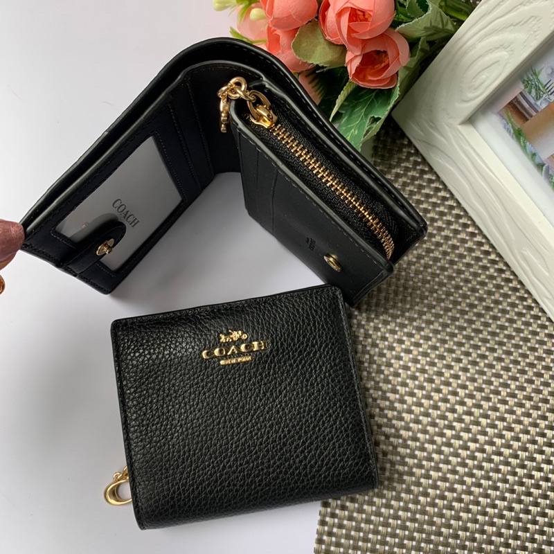 สด-ผ่อน-กระเป๋าสตางค์-สีดำ-ใส่แบงค์ได้-c2862-snap-wallet