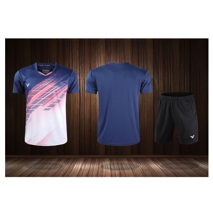 2020-victor-กีฬาแบดมินตันรูปแบบใหม่เสื้อผ้าแห้งเร็วเสื้อยืดแขนสั้น-ผู้ชายและผู้หญิง