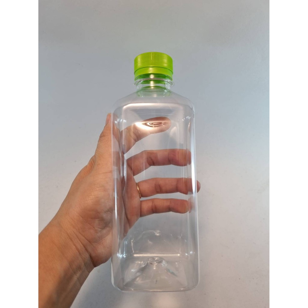 ขวดน้ำ-ขวดพลาสติก-pet-500-ml-x-100-ขวด-เหลี่ยมเรียบ-พร้อมฝาเลือกสีได้-โรงงานผลิตขวดโดยตรง-ปลีก-ส่ง