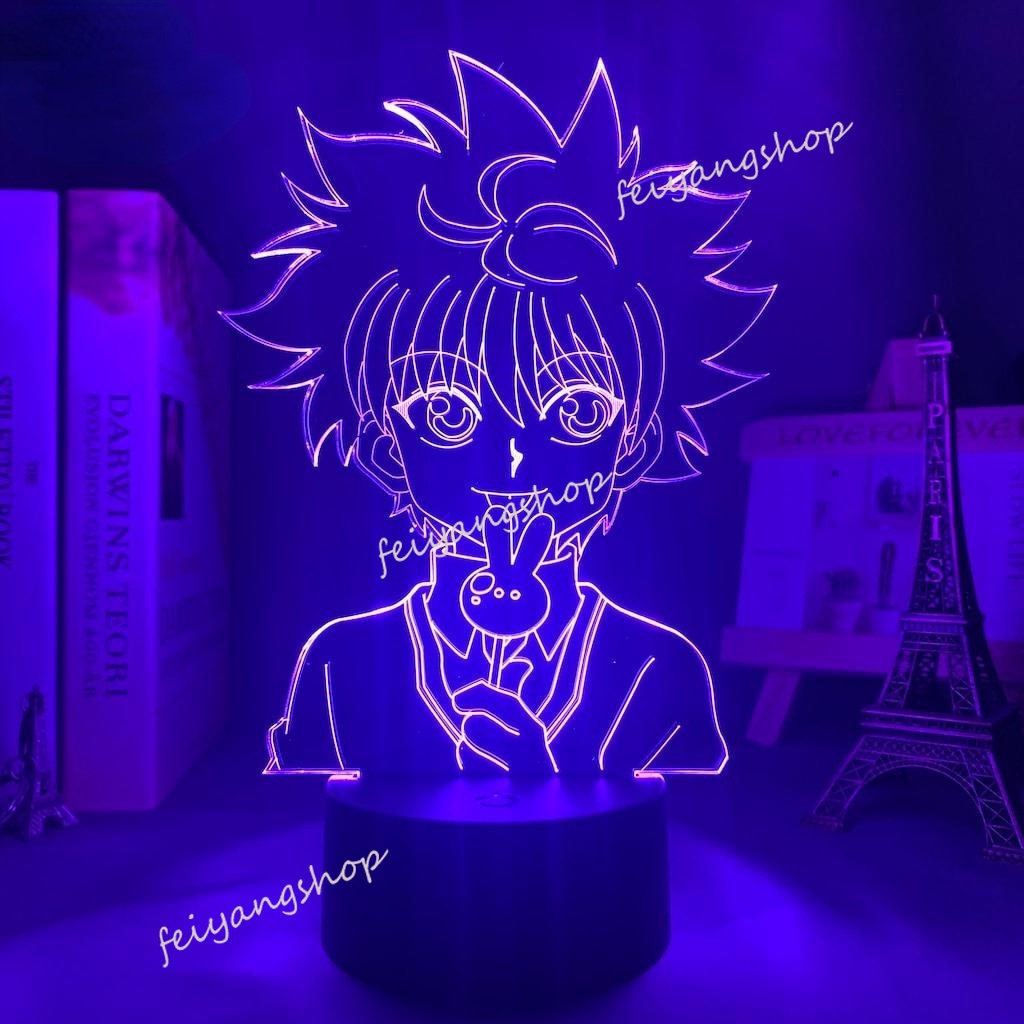 โคมไฟกลางคืน-led-อะคริลิค-ลายอนิเมะ-hunter-x-hunter-killua-3d-สําหรับตกแต่งห้องนอน-ของขวัญวันเกิด