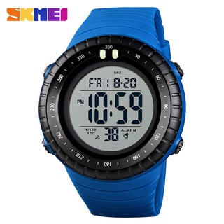 SKMEI Men Sports Watch Countdown Dual Time Digital Men Watches PU Strap Alarm Clock Waterproof Wristwatchh