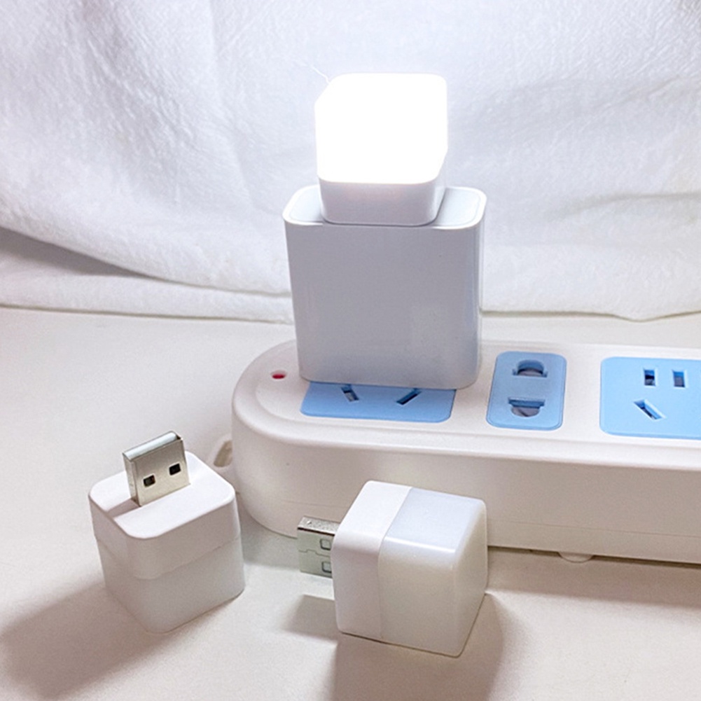 Usb Night Light Mini Led Usb Plug Power Bank ชาร์จ Usb Book Lights ...