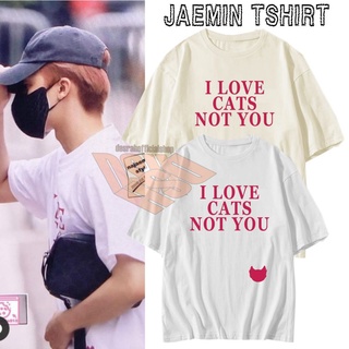 Merah เสื้อยืด ลาย jaemin nct i love CATS not you สไตล์เกาหลี (เขียนสีแดง)