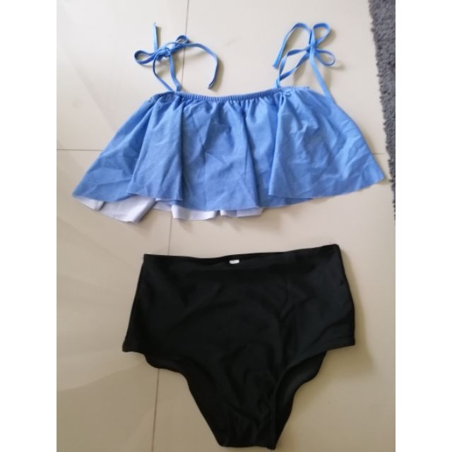 bikini-set-ปาดไหล่-กางเกงเอวสูง-ไซส์-l