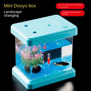 กล่องไฟตู้ปลา ขนาดเล็ก เปลี่ยนสีได้ ถอดออกได้ สร้างสรรค์ สําหรับตกแต่งตู้ปลา