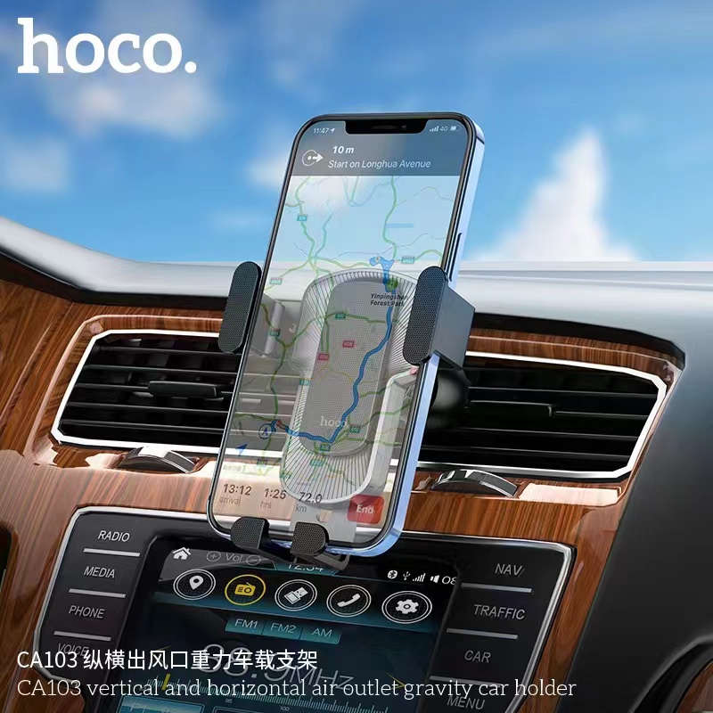 hoco-ca103-ที่จับมือถือในรถยนต์-ติดชองแอร์สินค้าคุณภาพดีใช้งานใด้ง่ายหมุนใด้360องศา-พร้อมส่ง