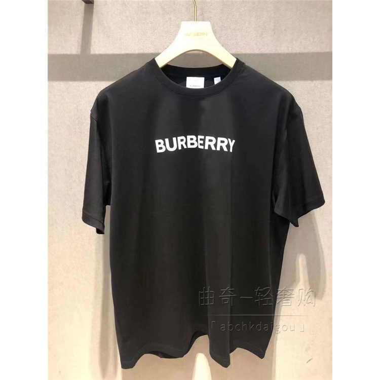 เสื้อยืดแขนสั้น-พิมพ์ลายตัวอักษร-burberry-ทรงหลวม-สีพื้น-สไตล์คลาสสิก-สําหรับผู้ชาย-และผู้หญิง