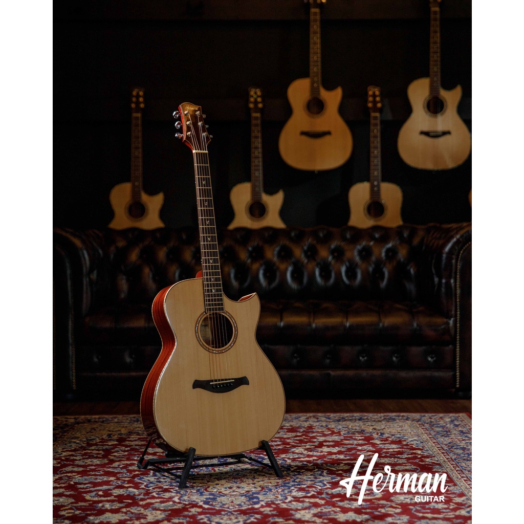 กีตาร์โปร่ง-herman-model-500-ทรง-ga-solid-top-aa-spruce-mahogany