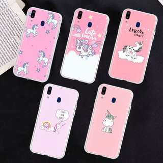 เคสโทรศัพท์มือถือ แบบใส ลายยูนิคอร์น สําหรับ Samsung Galaxy A32 M30S M31 M30 A51 M51 F02S A72 M21 A42 A52