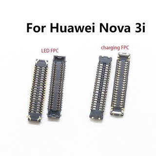 1x จอแสดงผล LCD FPC เชื่อมต่อปลั๊ก MotherBoard Pin USB ชาร์จ FPC Pin สําหรับ Huawei Nova 3i Nova3i