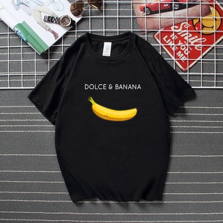 เสื้อวันพีช - Dolceกล้วยตลกคนแฟชั่นระบายอากาศสบายเสื้อยาวกราฟิกTeesGildan