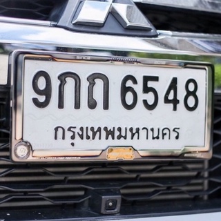 IRONBAR 💯 รุ่นใหม่ 4D ปั้มนูน  license plate frame 1 ชุด หน้า-หลัง (ของพร้อมส่ง)