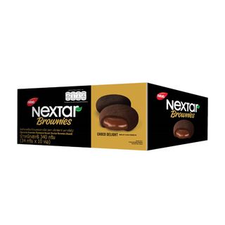 Nextar Brownies บิสกิต รสช็อกโกแล็ตบราวนี่ส์ 34 กรัม (แพ็ค 10)