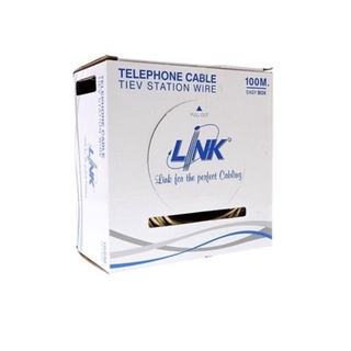 สายโทรศัทพ์รุ่น Link UL-1024 TIEV Telephone 0.50 mm (24 AWG) 4C Cable 100M.*/Easy Box