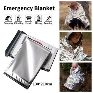 ผ้าห่มฉุกเฉิน ผ้าห่มอวกาศ Emergency Blanket ผ้าห่มฉนวนกันความร้อน ผ้าห่มฉุกเฉินพกพา ผ้าห่มฉุกเฉินกลางแจ้ง