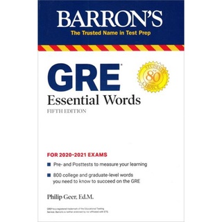 DKTODAY หนังสือ BARRONS GRE ESSENTIAL WORDS (5ED) ของแท้ 100% พร้อมส่ง