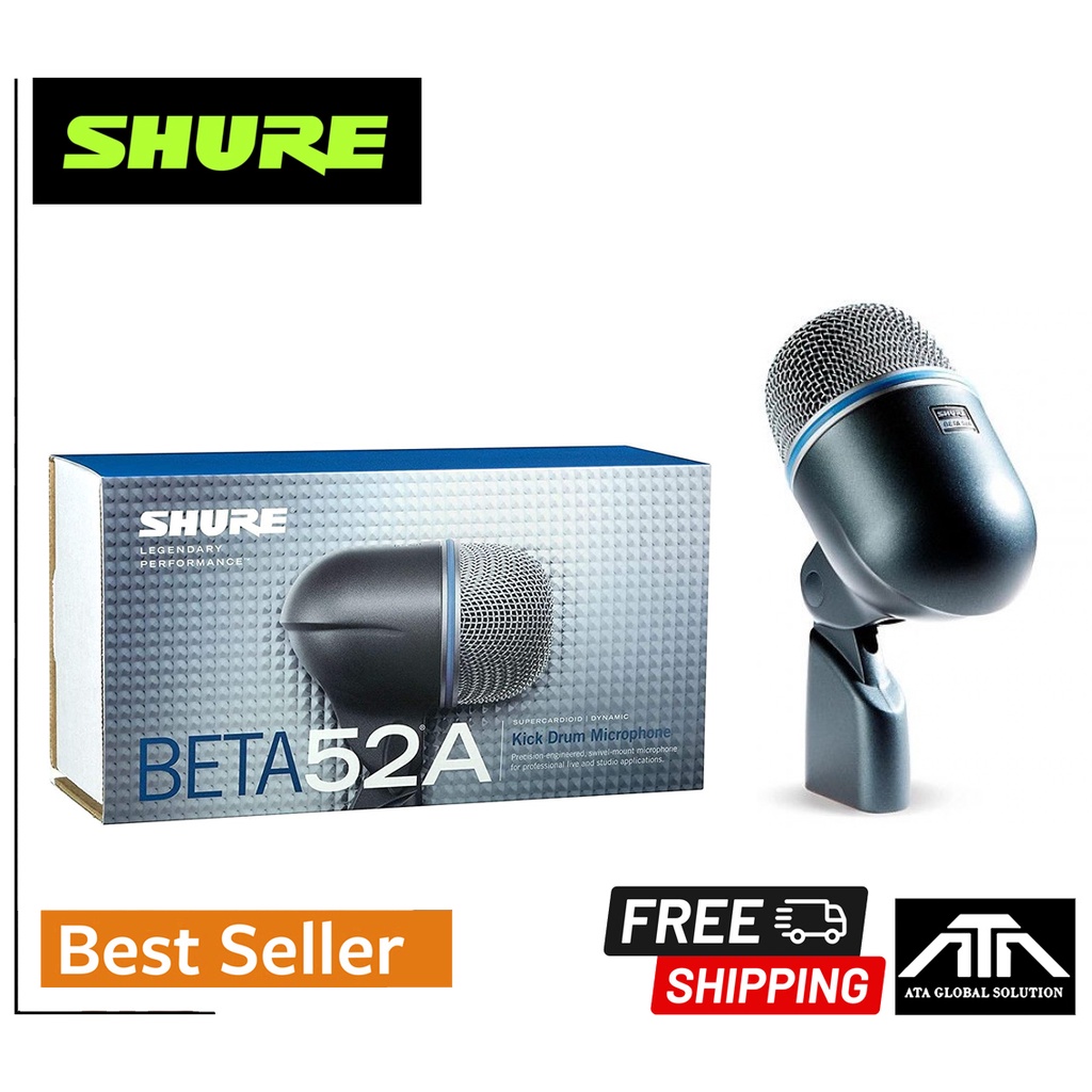 shure-beta52a-ไมค์เครื่องดนตรี-ไมค์กลอง-ไดนามิค-คอนแดนเซอร์