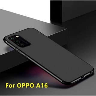 เคสซิลิโคน TPU Case OPPO A16 เคสโทรศัพท์ออฟโบ้ เคสนิ่ม เคสสีดํา Oppo A16 ส่งจากไทย