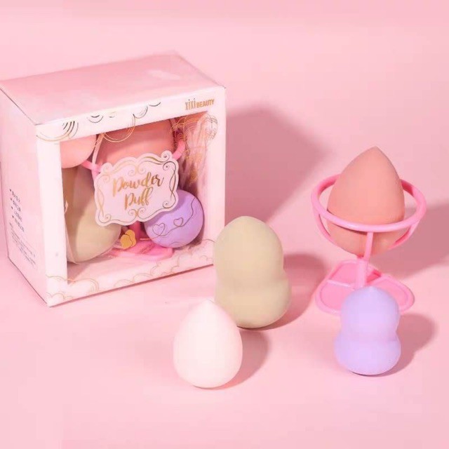xixi-beauty-พัฟไข่-ฟองน้ำแต่งหน้า-ฟองน้ำไข่-4-ชิ้น-สุดน่ารัก-นิ่มและ-แน่น-มาก