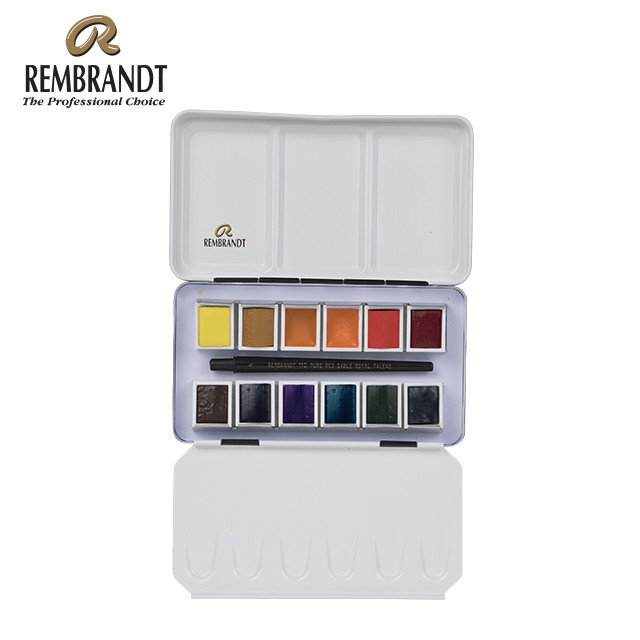 rembrandt-สีน้ำเค้กlandsc-12สี-rwc-set-metal-12-pans-landsc