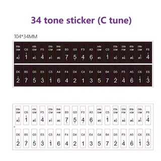 Kalimba สติ๊กเกอร์เปียโน 34 โทนเสียงสําหรับผู้เริ่มต้นคีย์บอร์ด