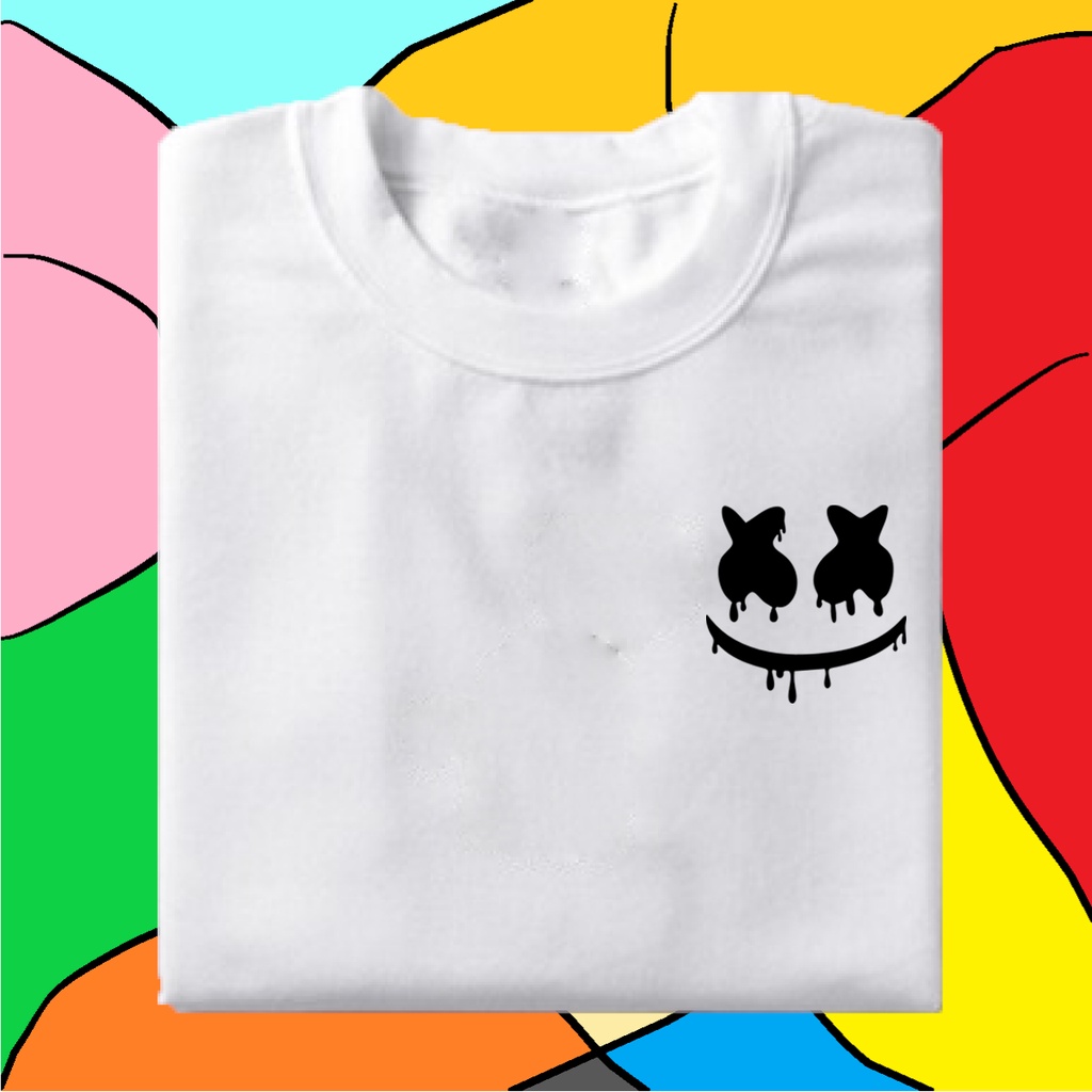 เสื้อยืด-t-shirt-clothing-marshmello-tears-design-cotton-4-size-s-m-l-xl