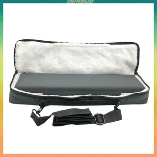 [CHIWANJI1] Portable 17 Holes Flute Case Cover Bag Black Plushed for 17 Hole Flute