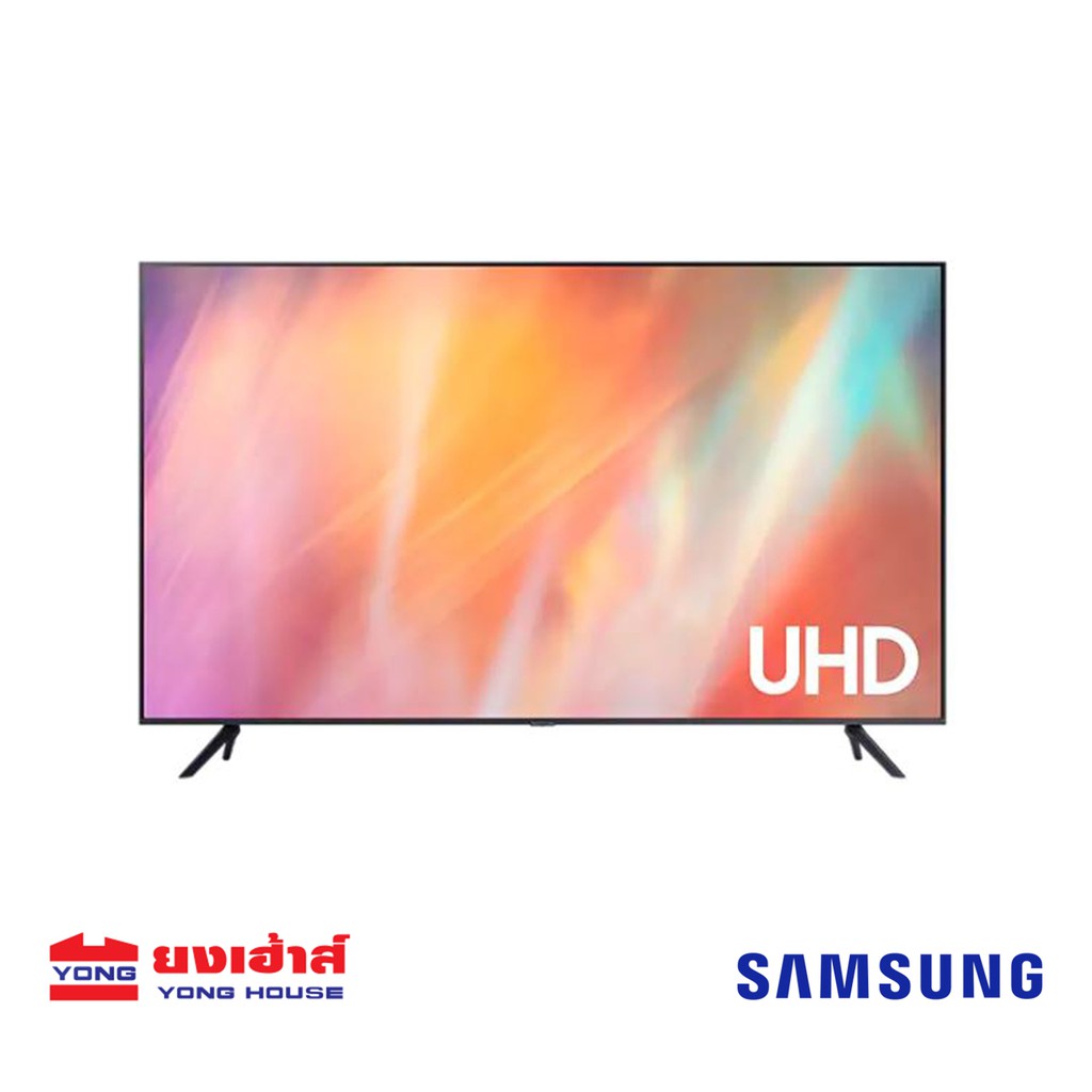 ภาพหน้าปกสินค้าSAMSUNG Smart TV 4K UHD AU7700 55" รุ่น 55AU7700 (2021) UA55AU7700KXXT ทีวี