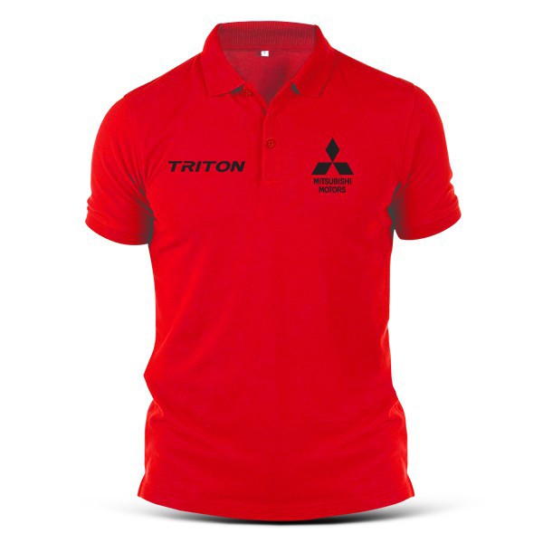 มิตซูบิชิเสื้อโปโลผ้าฝ้ายพิมพ์ลายมิตซูบิชิ-triton