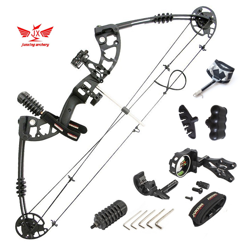 ภาพหน้าปกสินค้าธนู( มือขวา RH , LH) Junxing M131Compound Bow set 20-55lbs( Poundage adjustable ) Sport Outdoor Archery Target Practice จากร้าน odysseyarchery บน Shopee