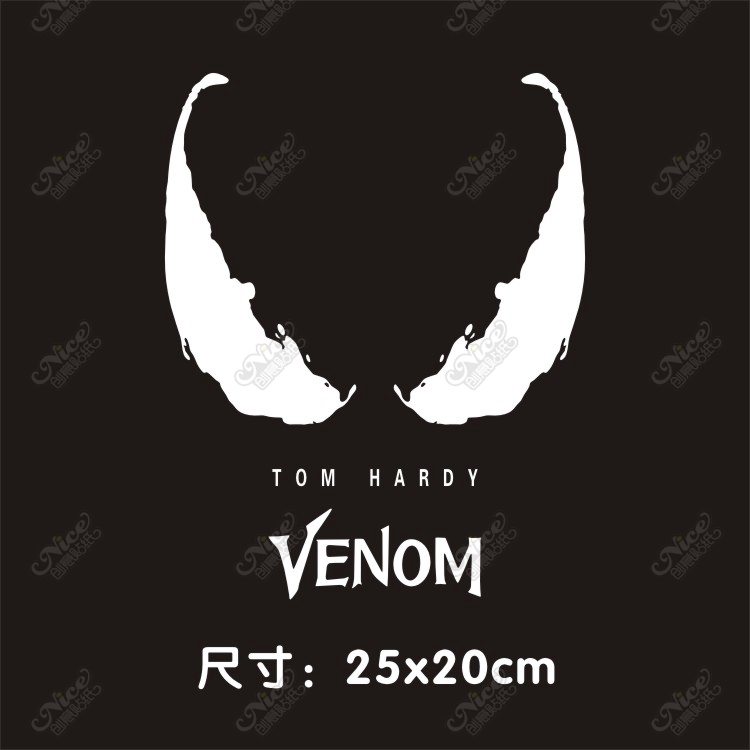 สติกเกอร์สะท้อนแสง-ลาย-venom-venom-สําหรับติดตกแต่งกระจกรถยนต์-รถจักรยานยนต์