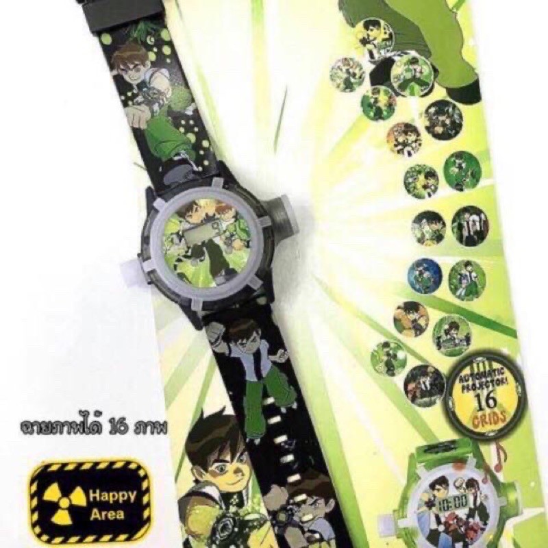 นาฬิกาเด็กผู้ชายben10-มีไฟ-มีเสียงดนตรี-ฉายภาพได้