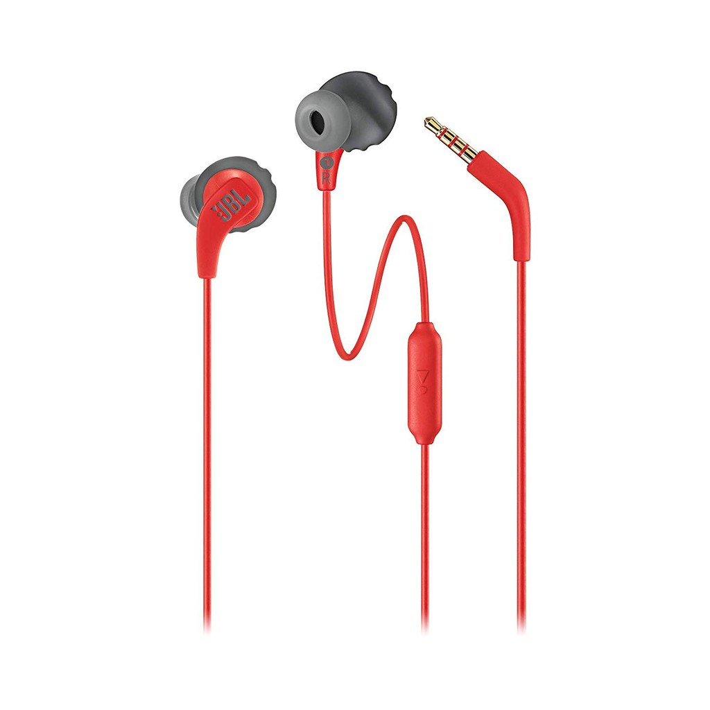 ภาพหน้าปกสินค้าหูฟังสำหรับออกกำลังกาย JBL Endurance RUN Sweatproof Sports In-Ear Headphones with One-Button Remote and Microphone(RED) จากร้าน soundproofbros บน Shopee