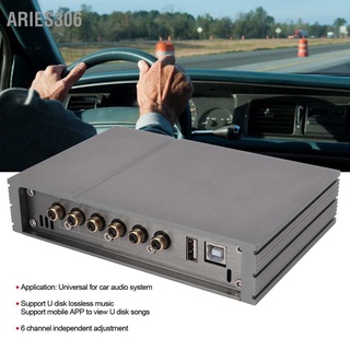 Aries306 เครื่องขยายเสียงรถยนต์ Dsp 6 ช่อง Hifi บลูทูธ 5.0 10‐15V พลังงานสูง สําหรับรถยนต์