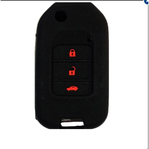 ซิลิโคนกุญแจรถยนต์-honda-jazz-2014-gk-สำหรับกุญแจพับได้-สีดำ-ฟรี-ผ้าไมโคร-มูลค่า-250-บาท
