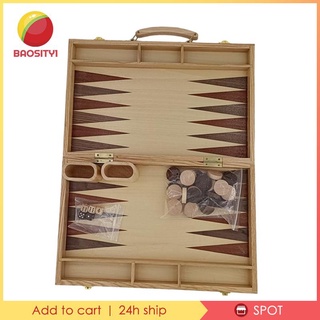 Wooden Backgammon Set Classic Traditional Premium Portable Medium for Adults