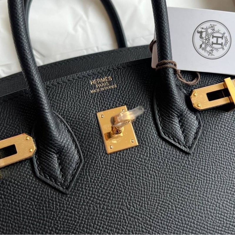 กระเป๋าสะพายhermesbirkin25cm-epsom-in-noir-color-full-handmade-gold-hardware-เป็นงานดีที่สุดเย็บมือ-100