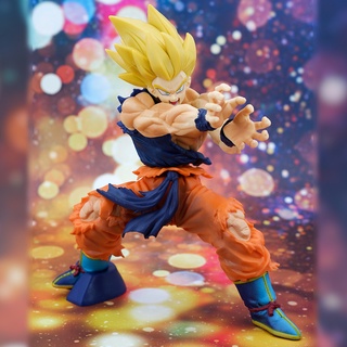 ใหม่ โมเดลฟิกเกอร์ PVC รูปปั้นอนิเมะ Dragon Ball Super Saiyan Goku Z Son Goku Fighting Ultra Battle Damaged ขนาด 15 ซม. ของเล่นสะสม สําหรับเด็ก