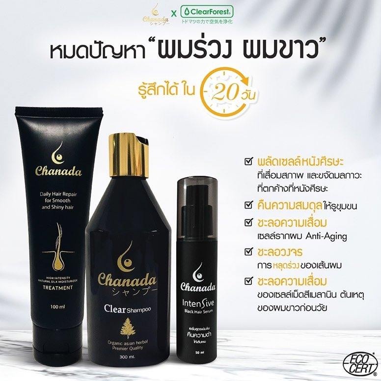 hot-set-chanada-แชมพูลดผมหงอก-ลดผมร่วงบาง-คืนความดกดำให้เส้นผม-ส่งฟรี-ของแถม