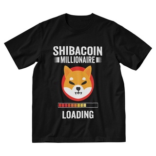 เสื้อยืดสีขาวเสื้อยืดแขนสั้น ผ้าฝ้าย พิมพ์ลาย Shiba Inu Coin Millionaire Hodl Shib Token สไตล์วินเทจ สําหรับผู้ชายS-4XL