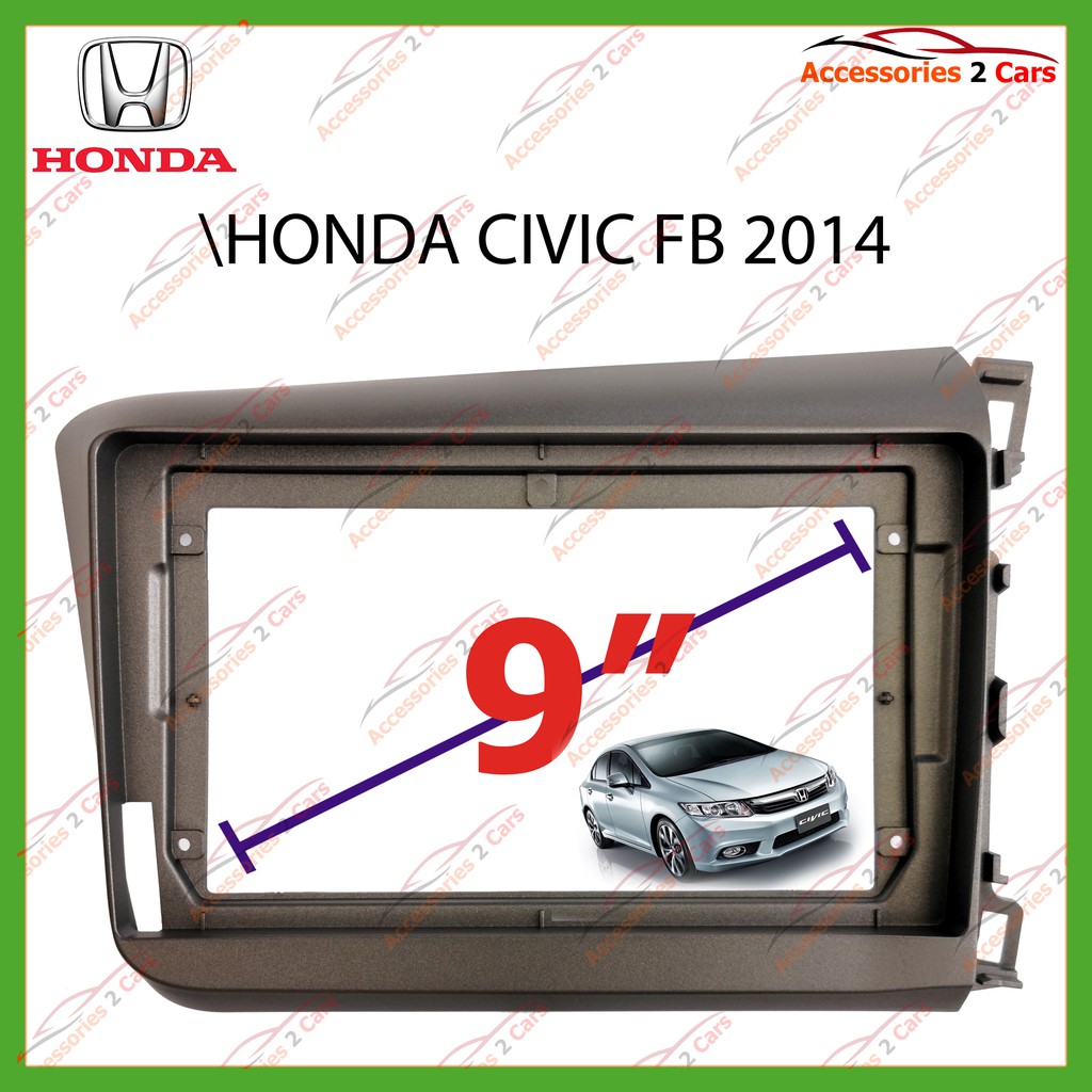 หน้ากากเครื่องเล่น-honda-civic-fb-จอandriod-9-นิ้ว-ปี-2014-รหัส-ho-087n