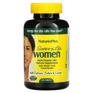 Nature s Plus Source of Life Women Multi Vitamin and Mineral Supplement 120 Tablets NaturesPlus วิตามิน สำหรับผู้หญิง